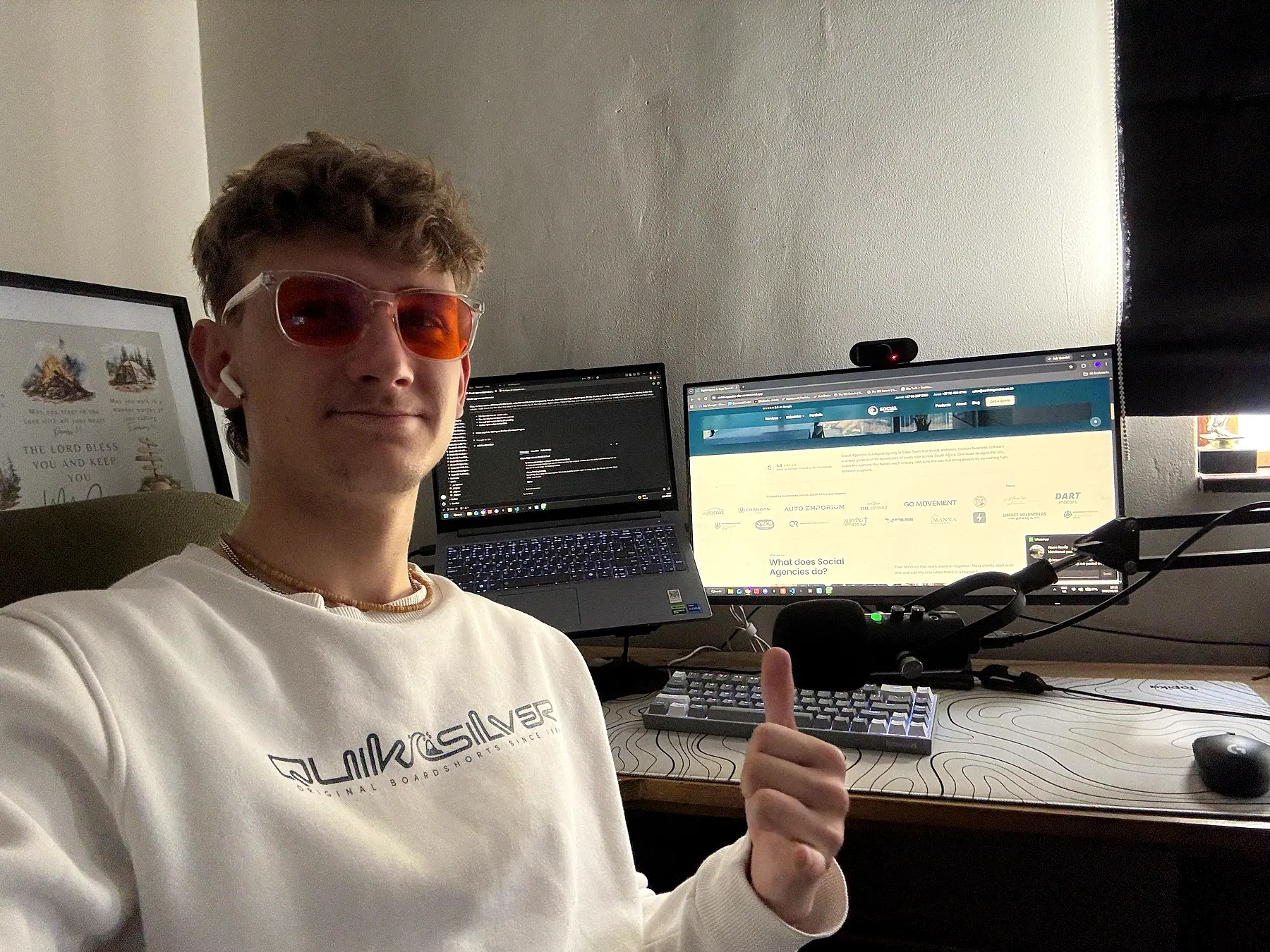 James Hoare, co-founder, at his desk in Cape Town