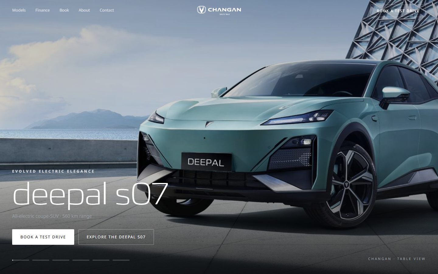 Changan Table View car dealership website built by Social Agencies