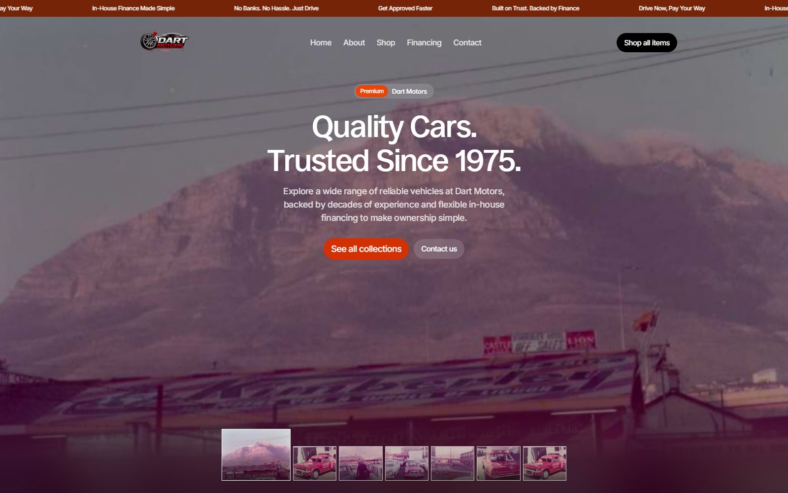 A car dealership website built by Social Agencies