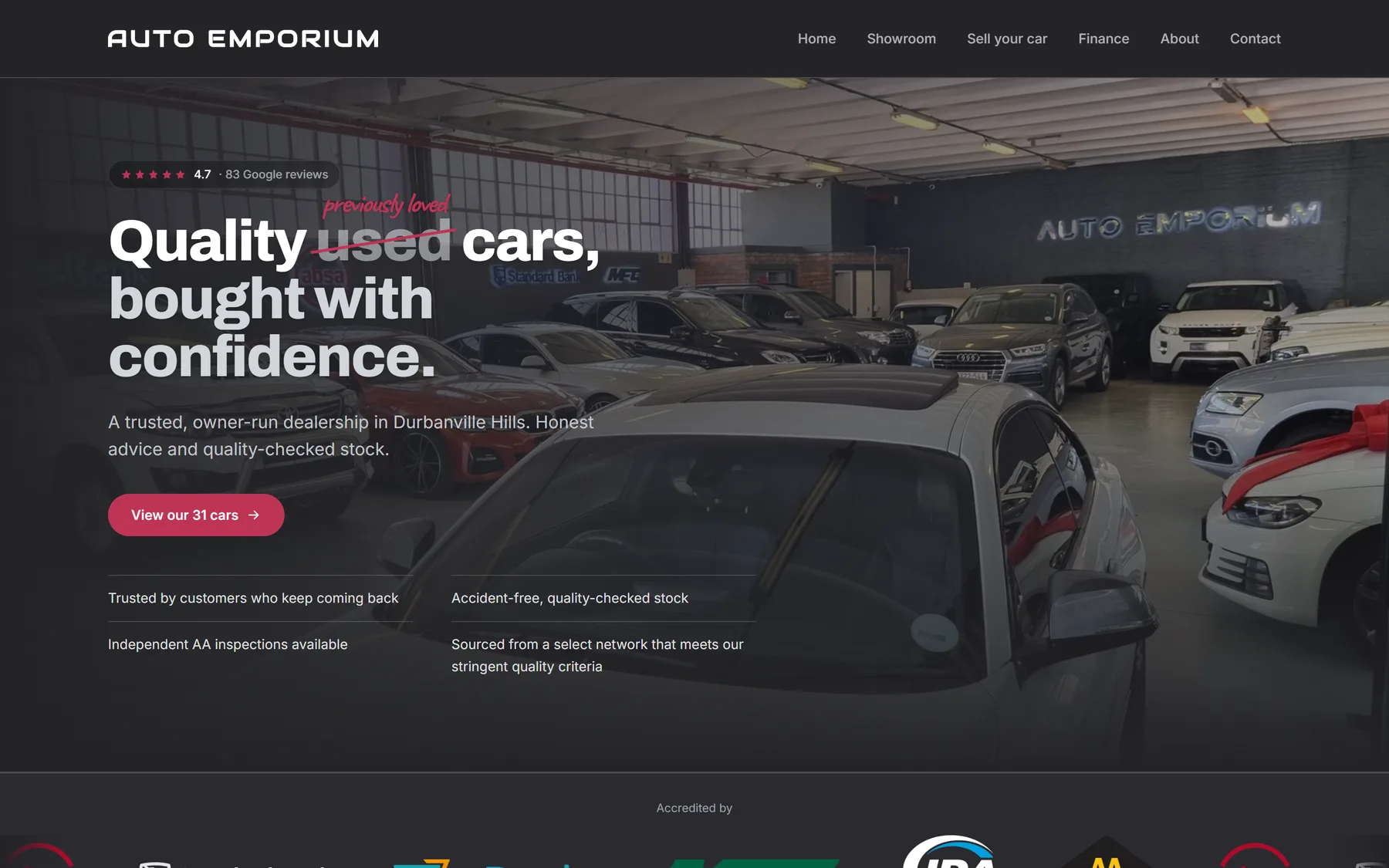 The Auto Emporium website