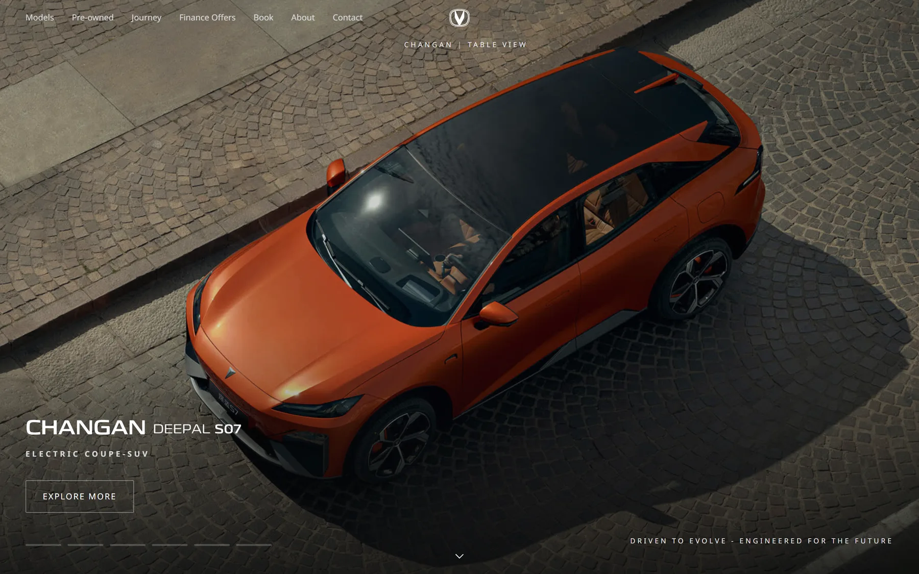 The Changan Table View website