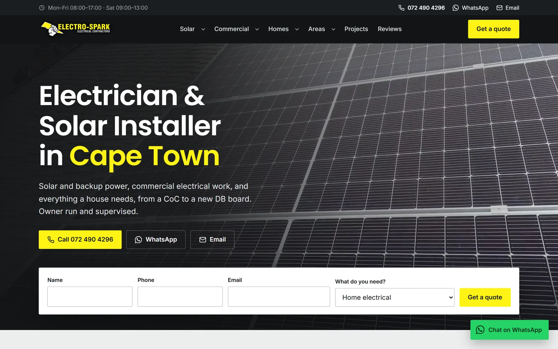 The Electro-Spark website